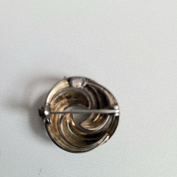 Sterling silver vintage brooch with swirl design. Germany. German jewelry. - Picture 3 of 5